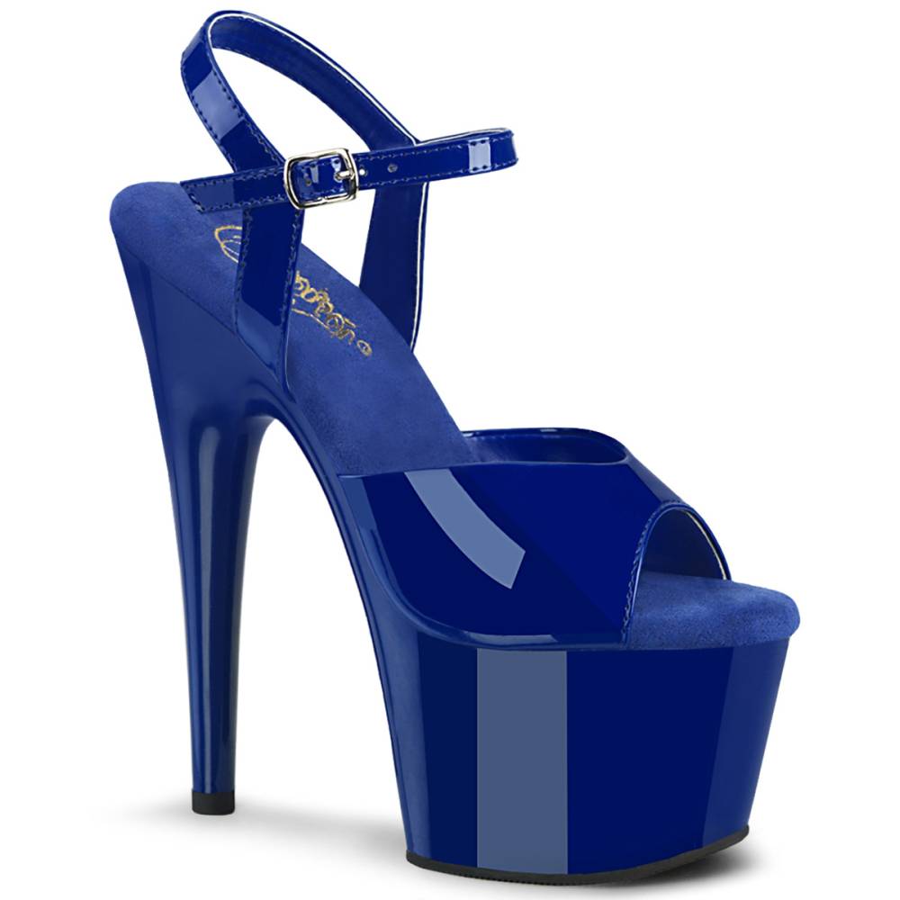 Pleaser - ADORE709 Sandale à bride à la cheville, Pole dance chaussures - Bleu Product image